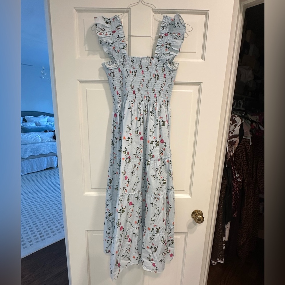 Hill House Light Blue Floral Nap Dress